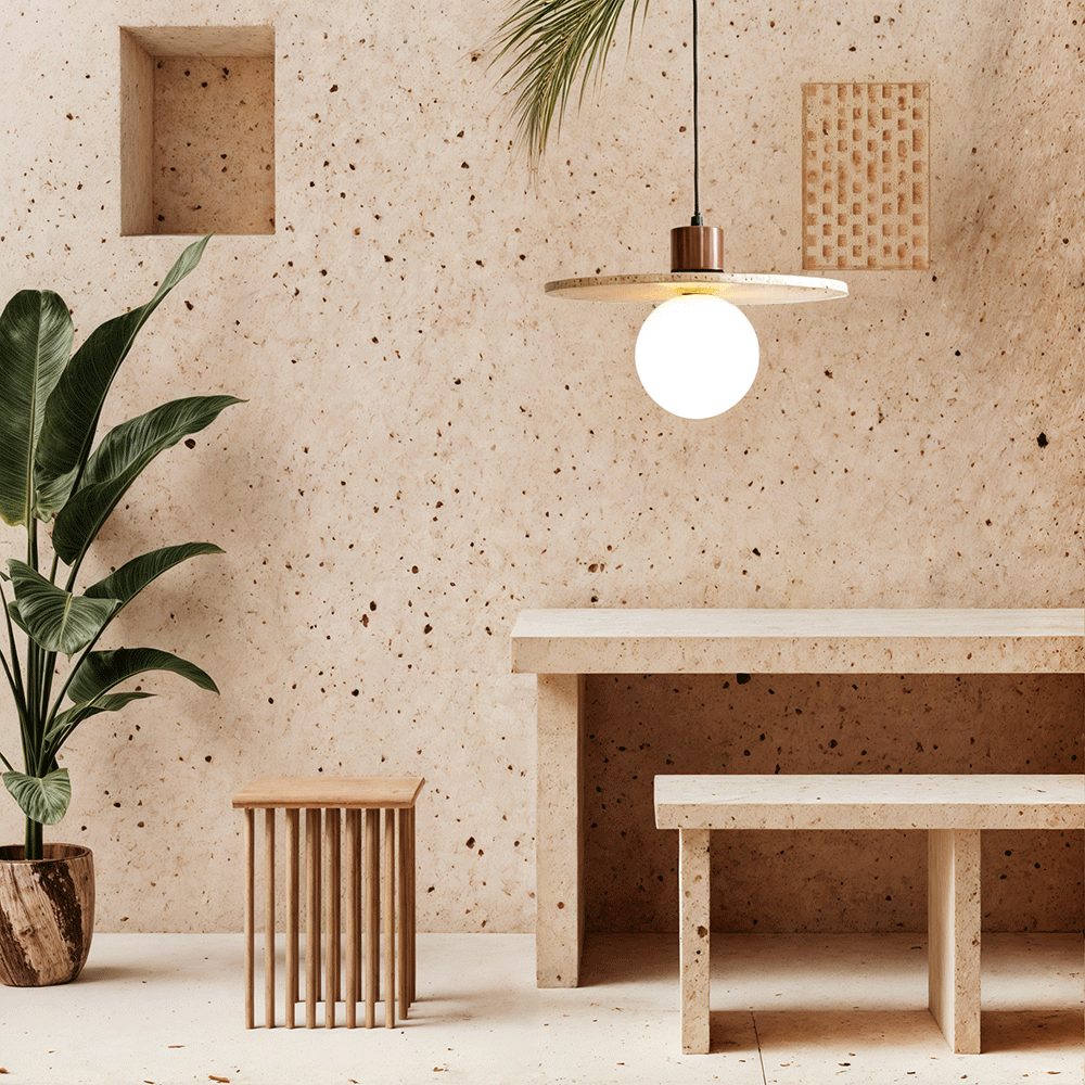 Solena Travertine Pendant Lighting For Modern Homes