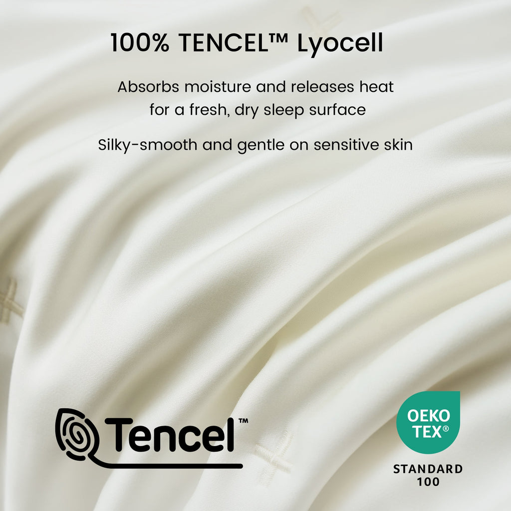 Moisture-Wicking Tencel Sheet Set For Cooler Breathable Sleep