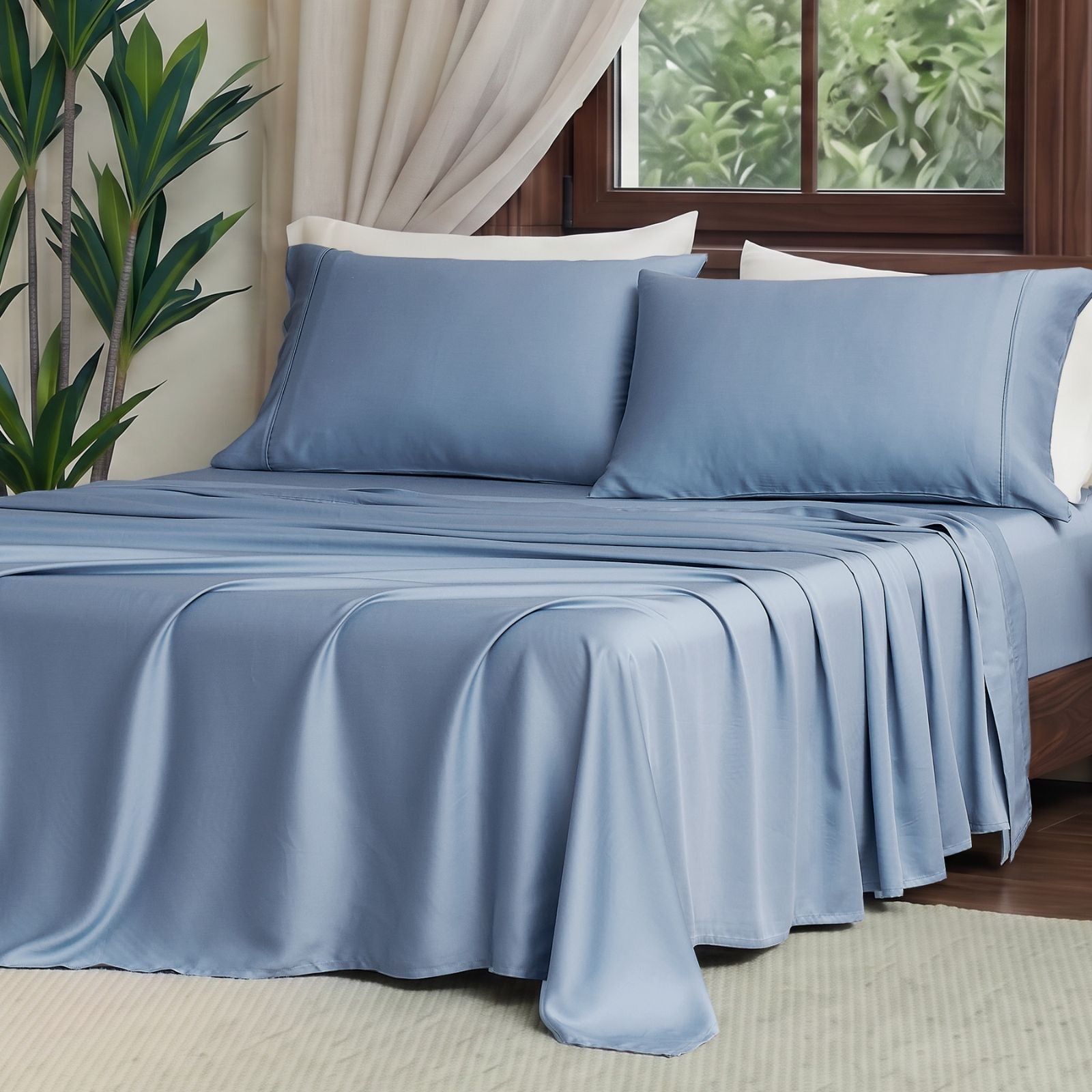 Moisture-Wicking Tencel Sheet Set For Cooler Breathable Sleep
