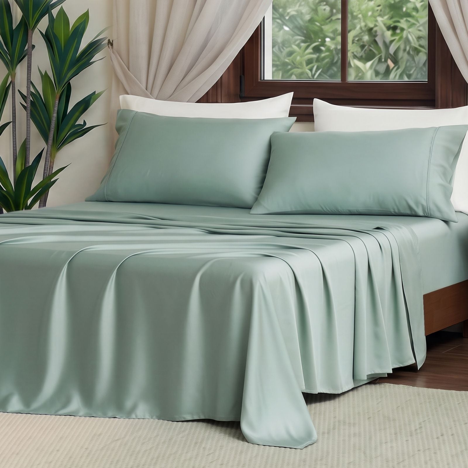 Moisture-Wicking Tencel Sheet Set For Cooler Breathable Sleep