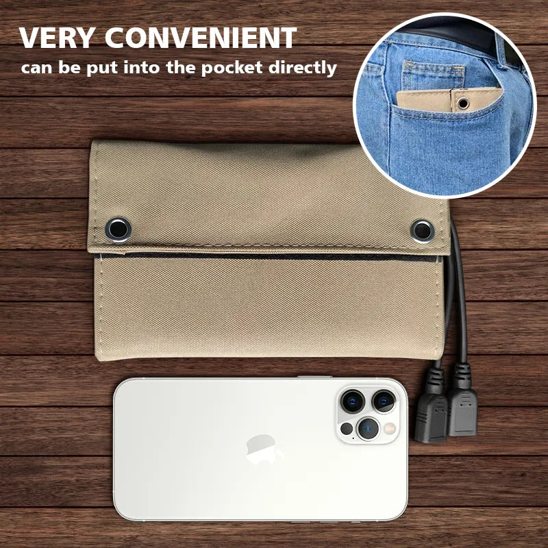 EcoCharge Solar Power Bank With Dual USB Ports For Outdoor Adventures Waterproof