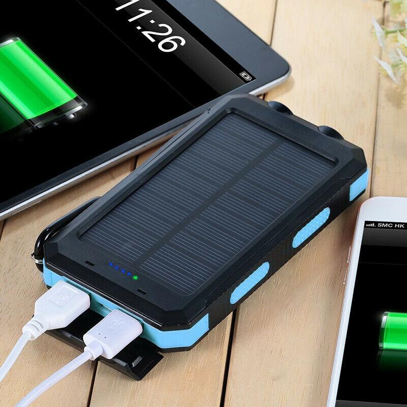EcoCharge Solar Charger With USB Ports And LED Flashlight 500000mAh Outdoors