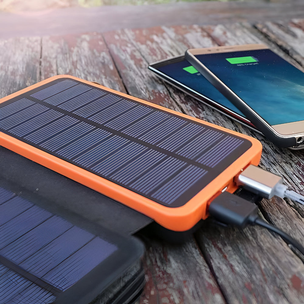 EcoCharge 25000mAh Solar Power Bank With Foldable Panel Fast Charging For Adventures