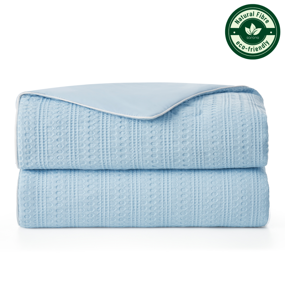 Sorona Fiber Waffle Comforter In Ecocool Collection Suits Hot Sleepers