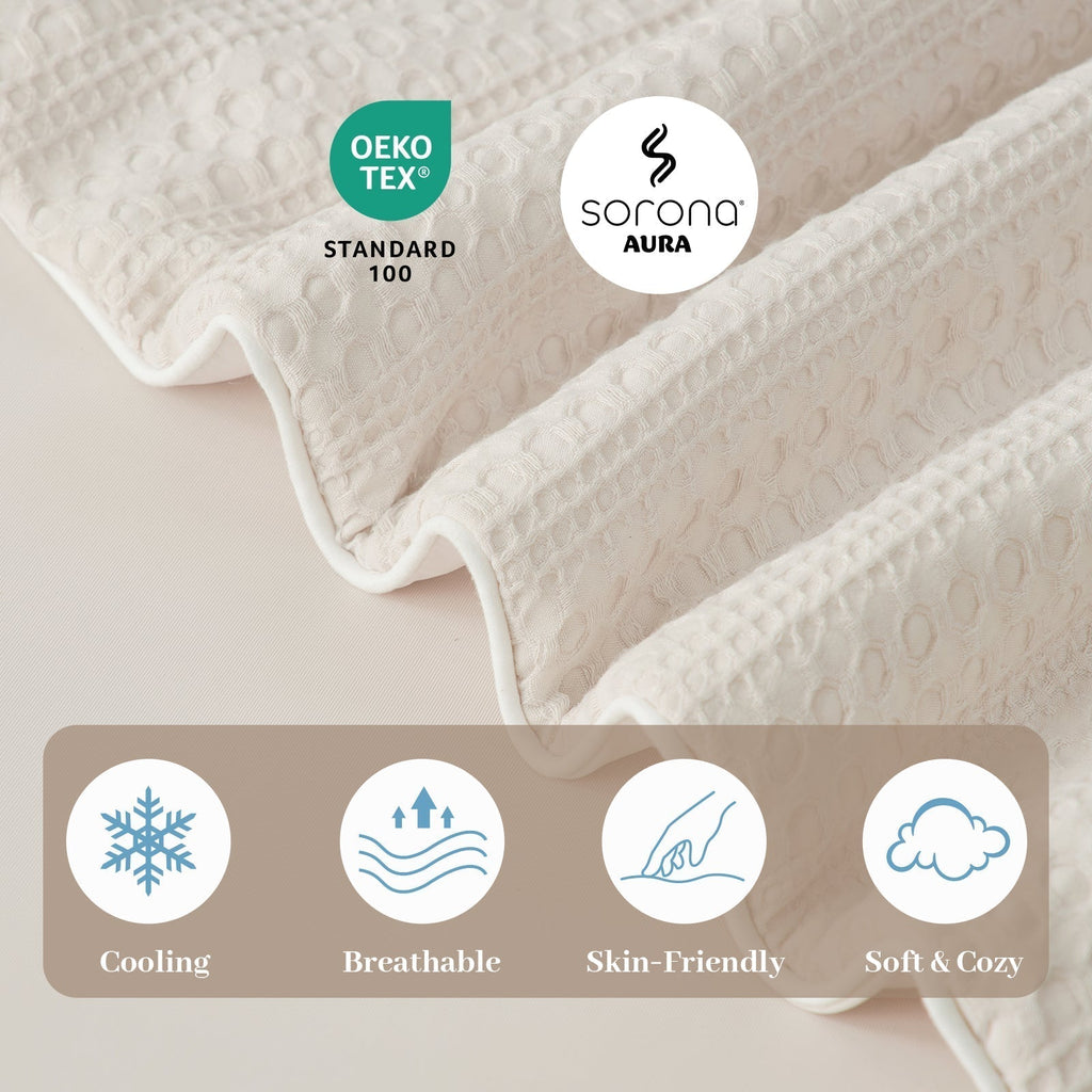 Sorona Fiber Waffle Comforter In Ecocool Collection Suits Hot Sleepers