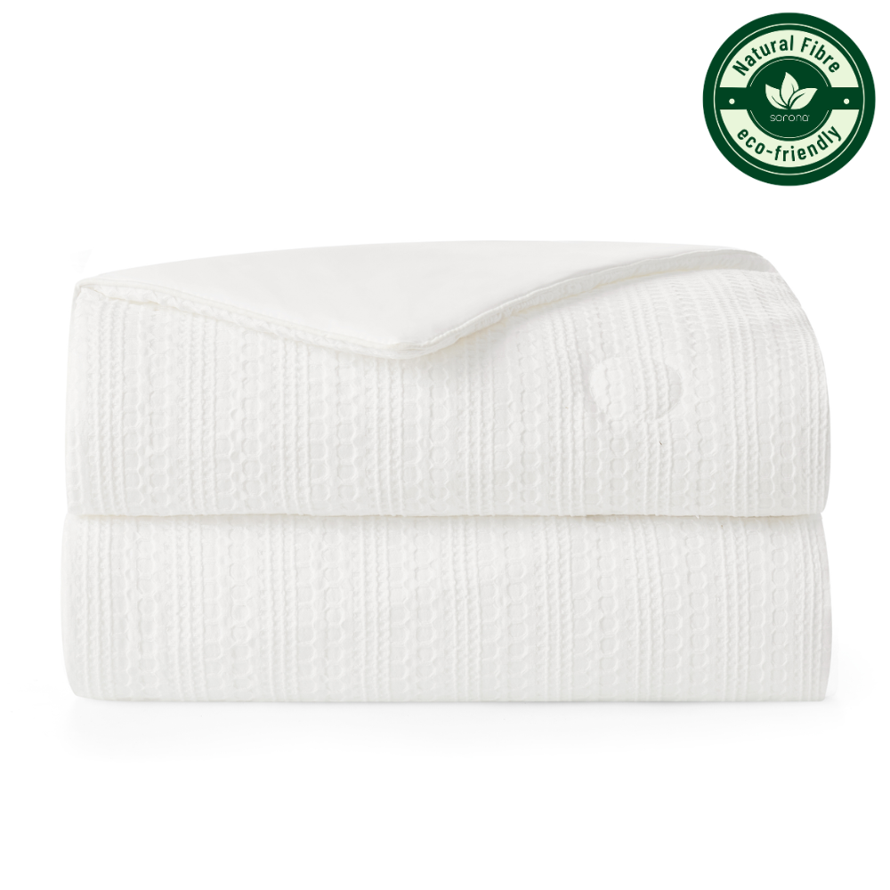 Sorona Fiber Waffle Comforter In Ecocool Collection Suits Hot Sleepers