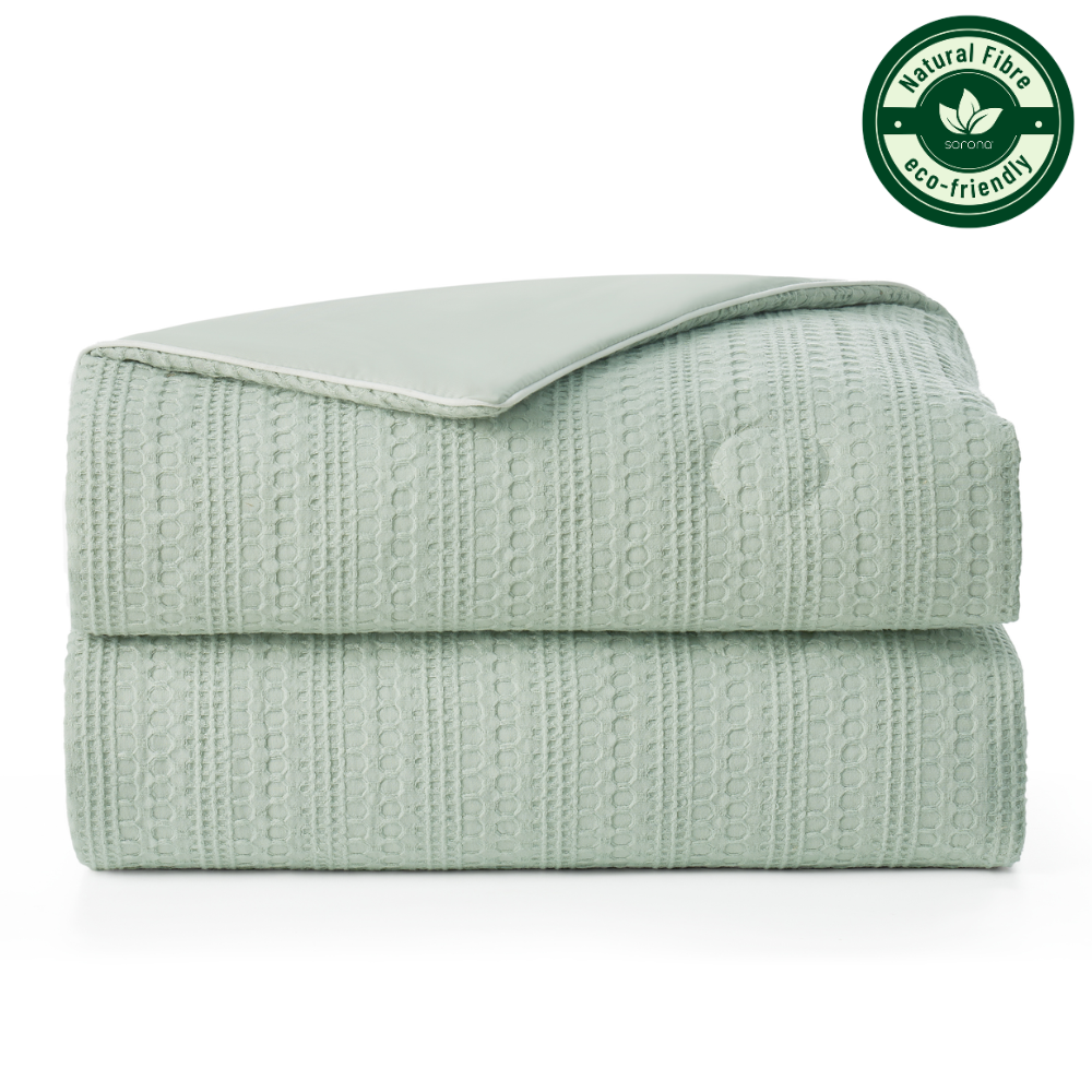 Sorona Fiber Waffle Comforter In Ecocool Collection Suits Hot Sleepers