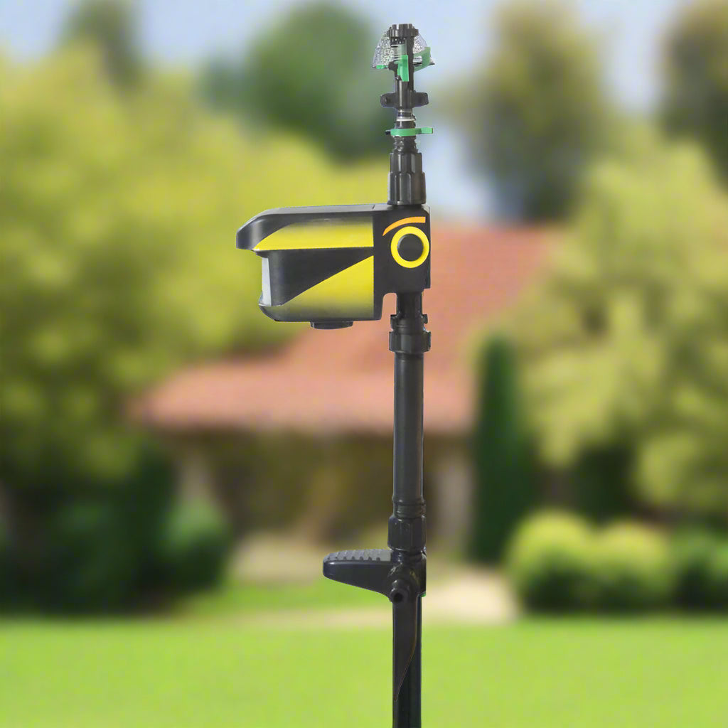 Solar Powered Motion Activated Adjustable Coverage Sprinkler For Garden Protection