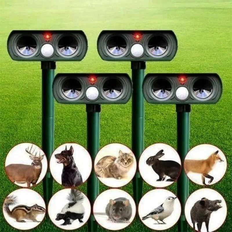 EcoGuard Solar Ultrasonic Pest Repeller For Cats, Squirrels, And Rats