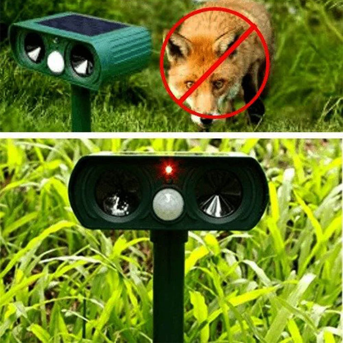 EcoGuard Solar Ultrasonic Pest Repeller For Cats, Squirrels, And Rats