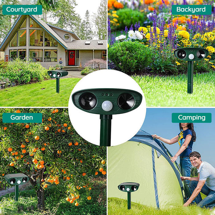 EcoGuard Solar Ultrasonic Pest Repeller For Cats, Squirrels, And Rats