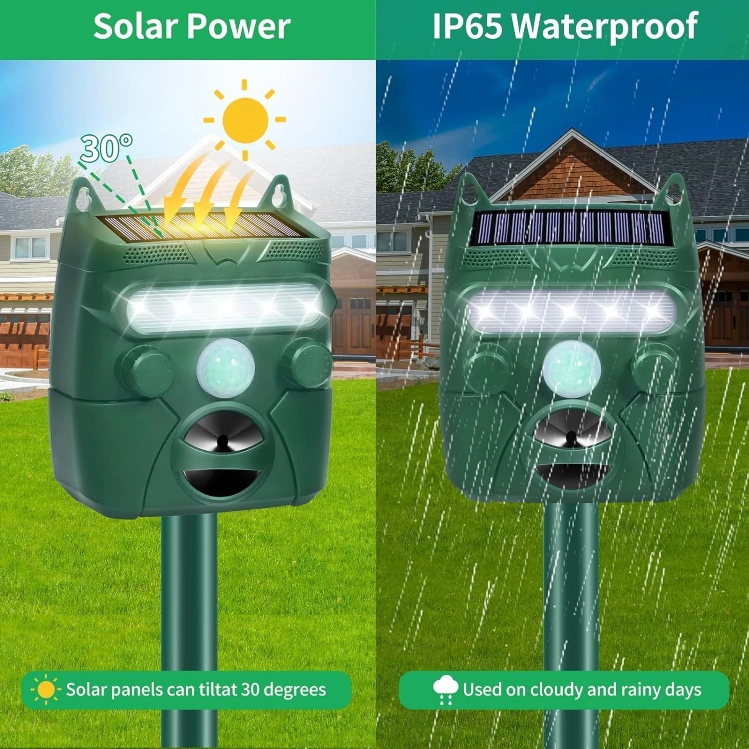 EcoGuard Ultrasonic Cat And Bird Deterrent Solar Powered Garden Protector