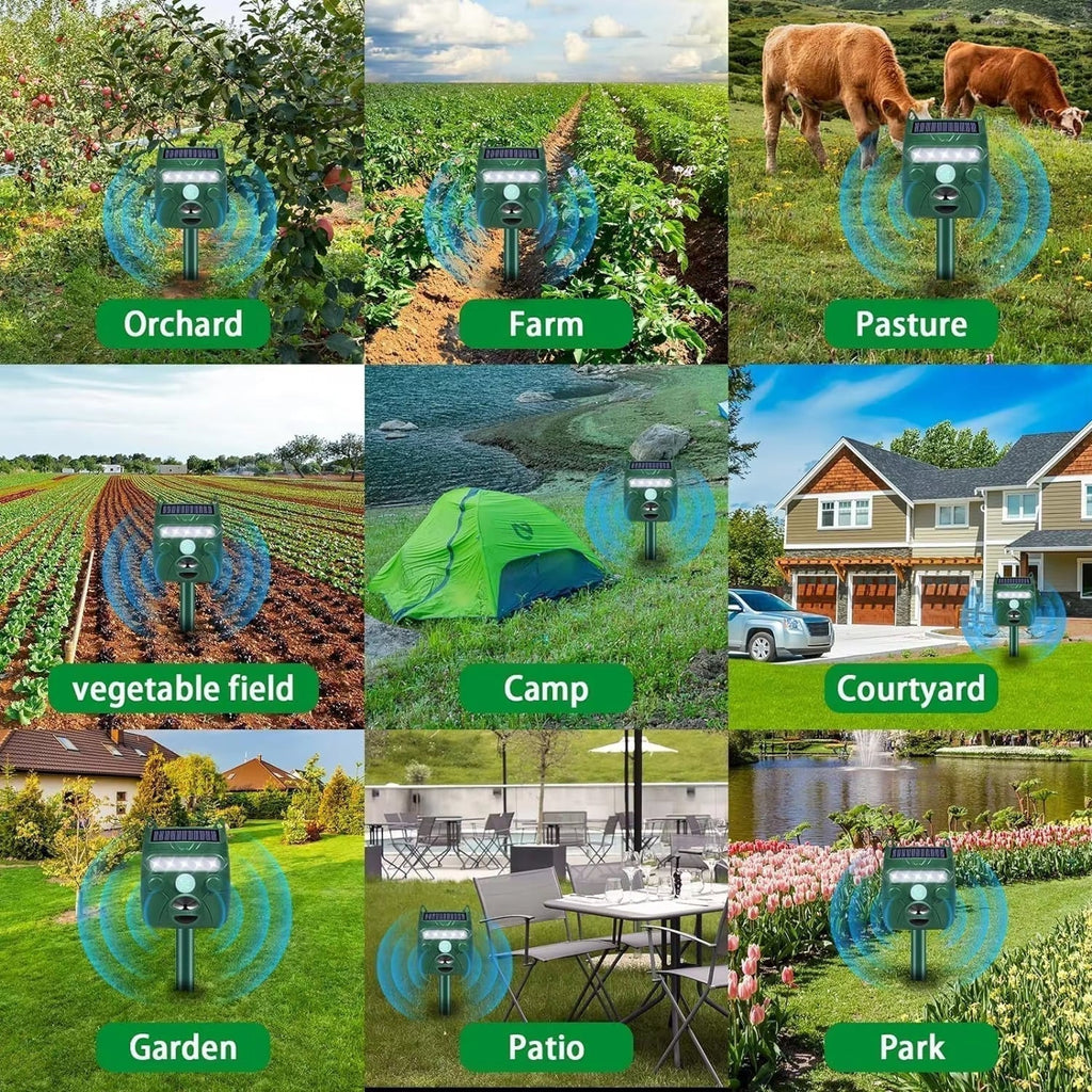 EcoGuard Ultrasonic Cat And Bird Deterrent Solar Powered Garden Protector