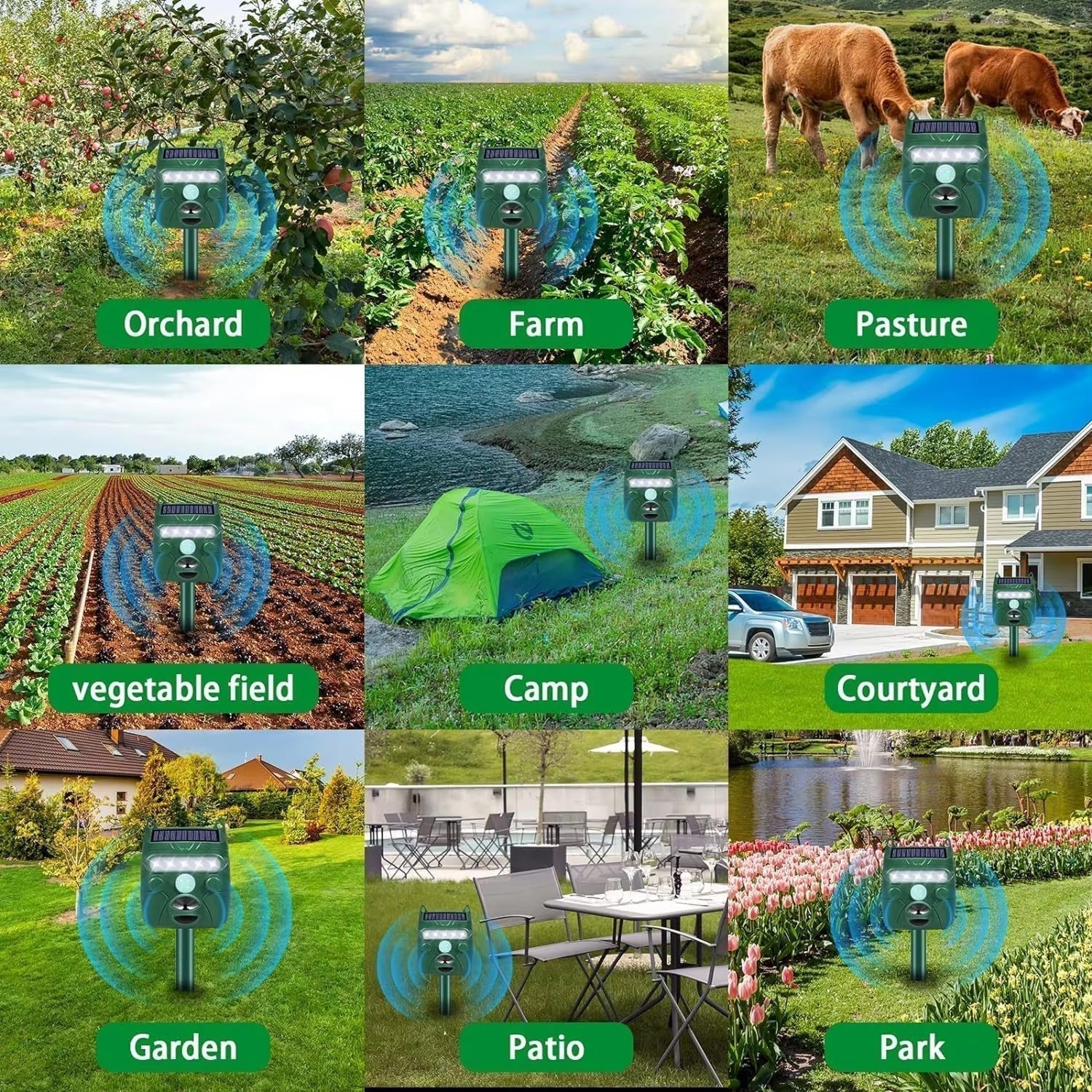 EcoGuard Ultrasonic Cat And Bird Deterrent Solar Powered Garden Protector