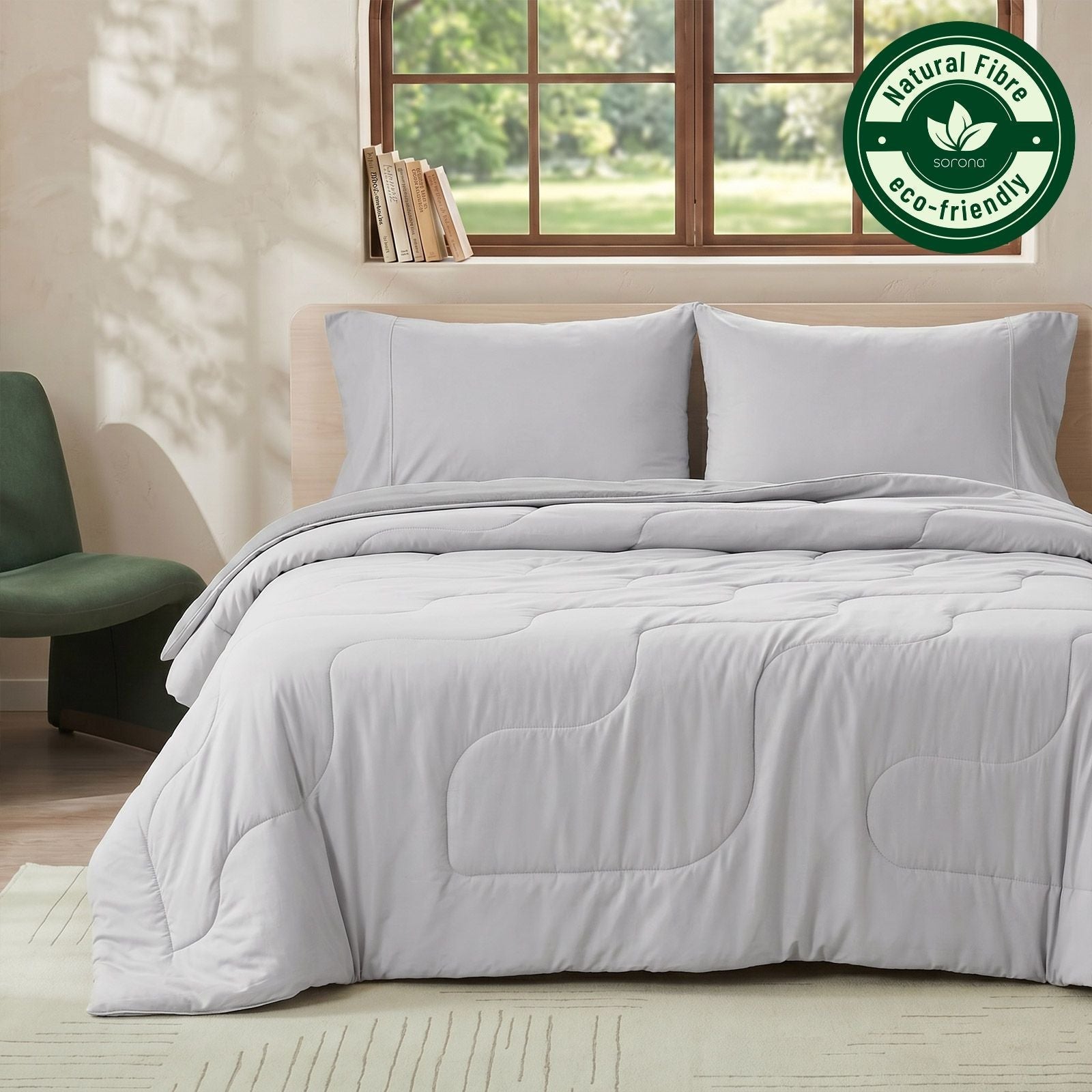 Eco Comfort Sorona Plant Based Natural Fiber Chill Comforter With Ultra Breathability