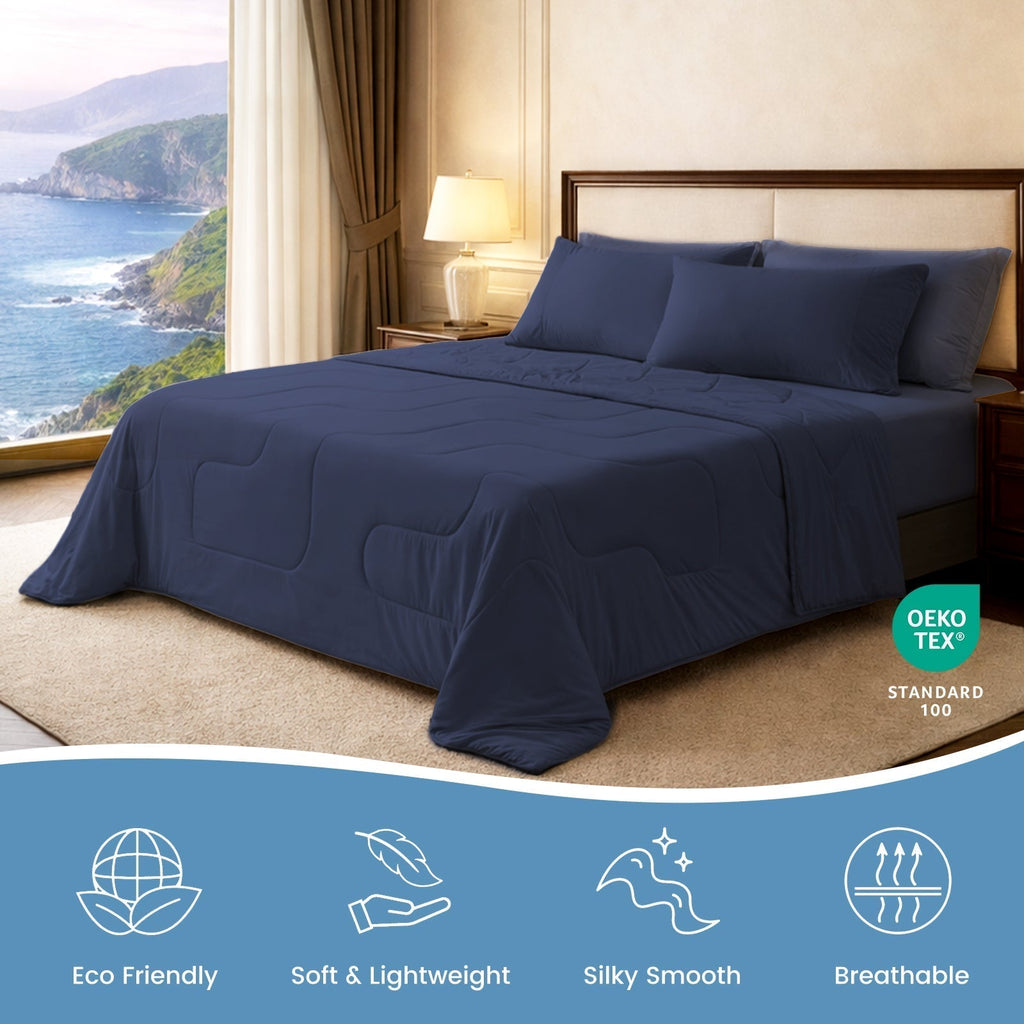 Eco Comfort Sorona Plant Based Natural Fiber Chill Comforter With Ultra Breathability