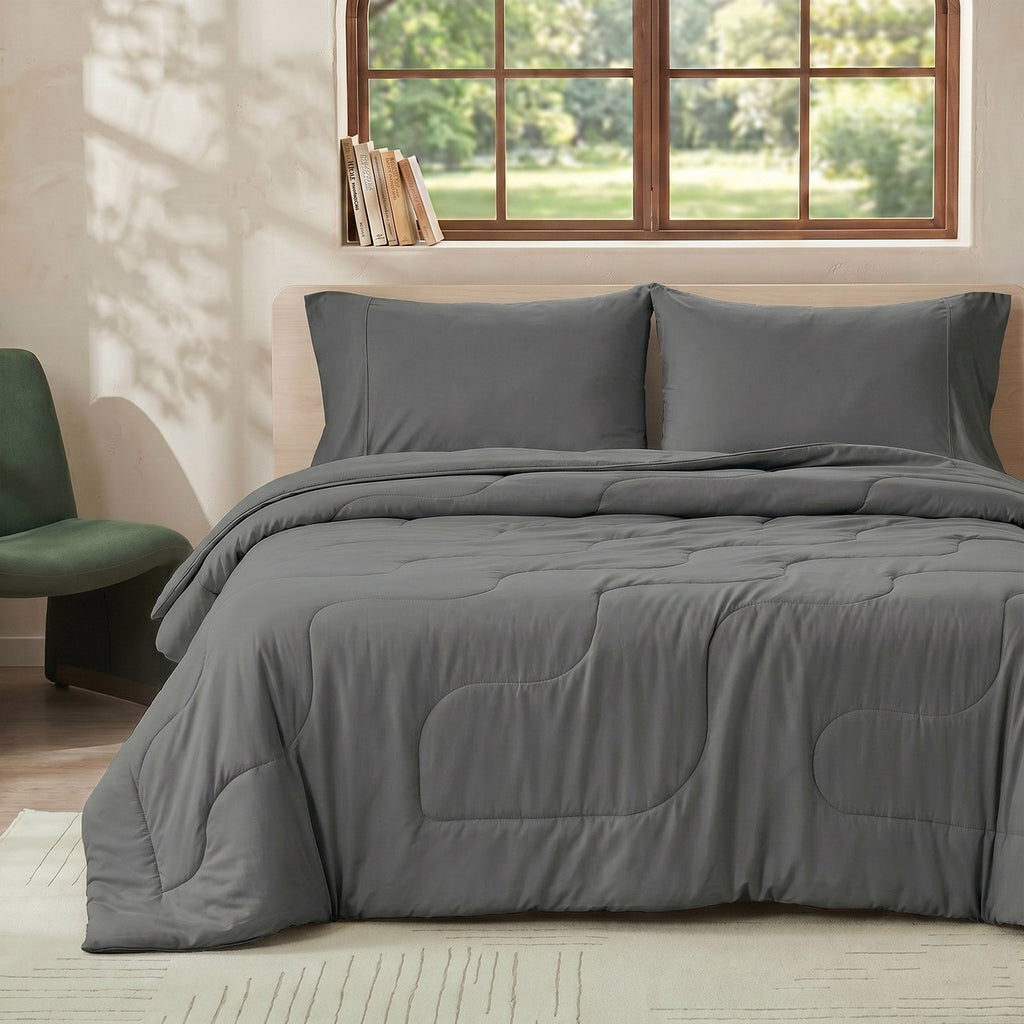 Eco Comfort Sorona Plant Based Natural Fiber Chill Comforter With Ultra Breathability