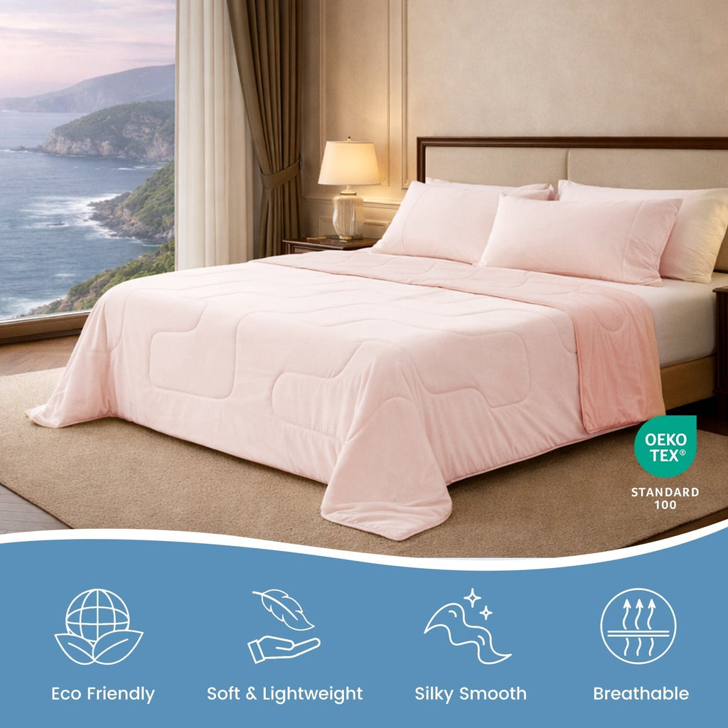 Eco Comfort Sorona Plant Based Natural Fiber Chill Comforter With Ultra Breathability