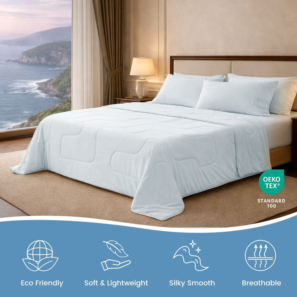 Eco Comfort Sorona Plant Based Natural Fiber Chill Comforter With Ultra Breathability