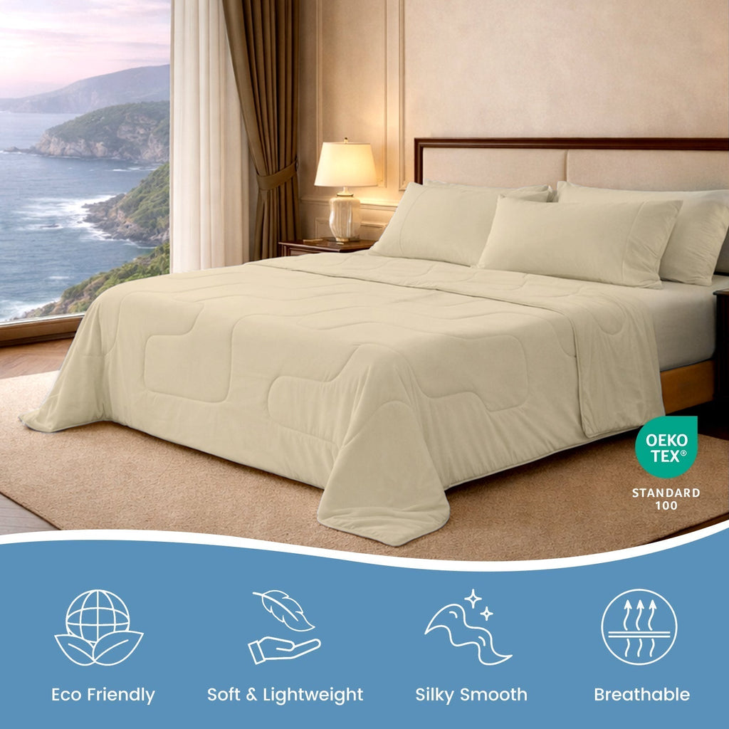 Eco Comfort Sorona Plant Based Natural Fiber Chill Comforter With Ultra Breathability