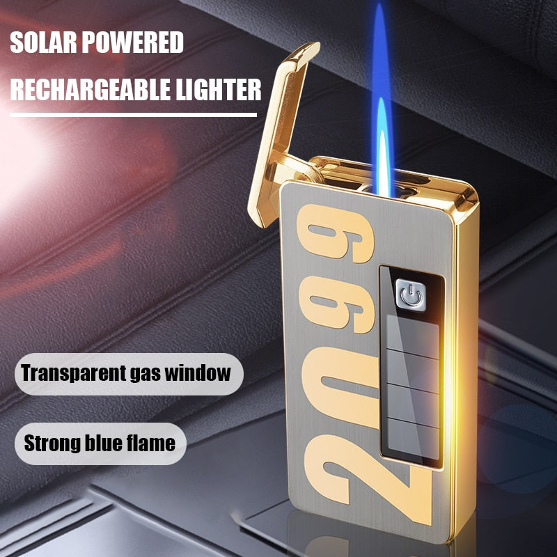 Eco Flame Solar Jet Lighter With Led Light For Outdoor Use