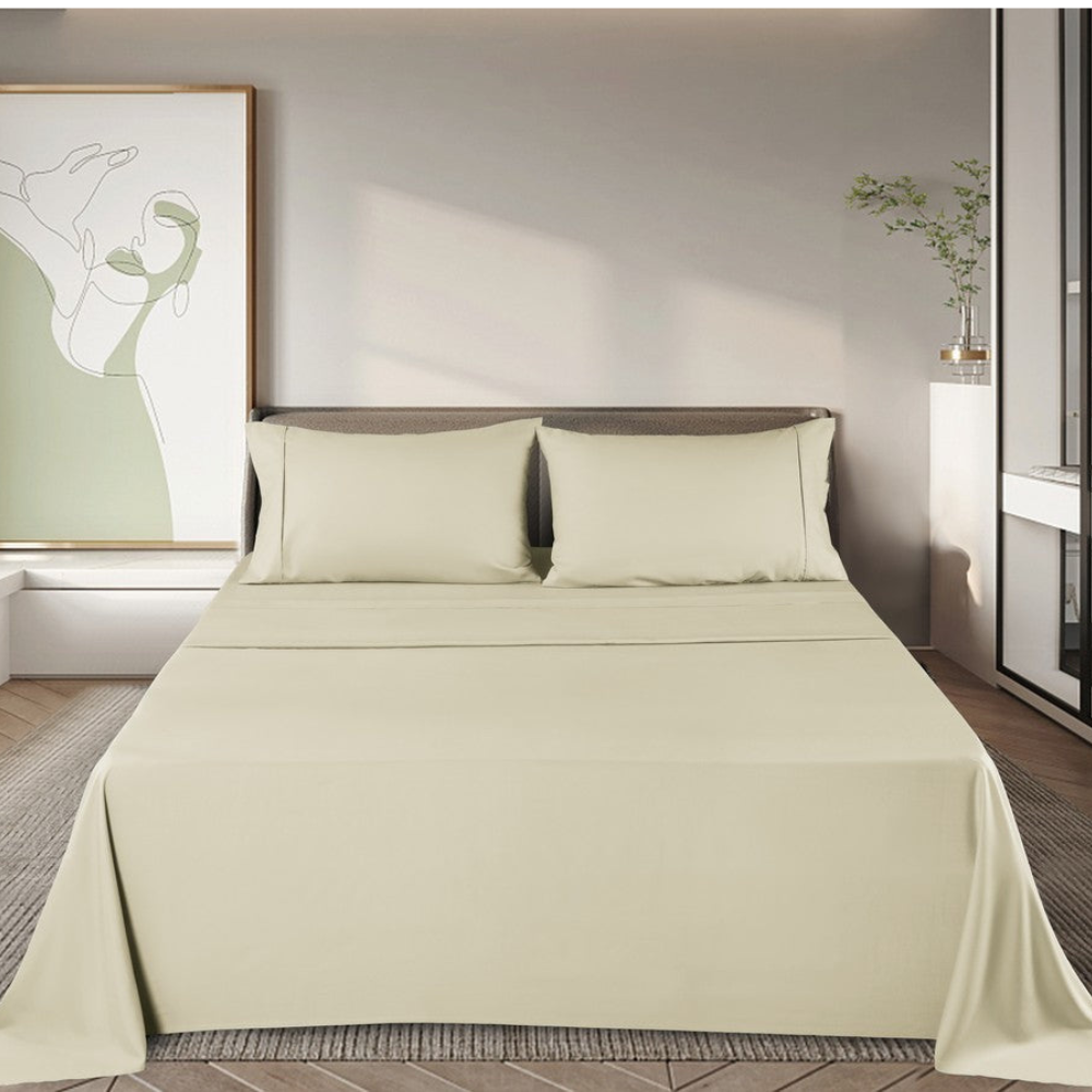 Eco Luxe Bamboo Sheets Set With Ultra-Soft Breathable Fabric For Hypoallergenic Comfort