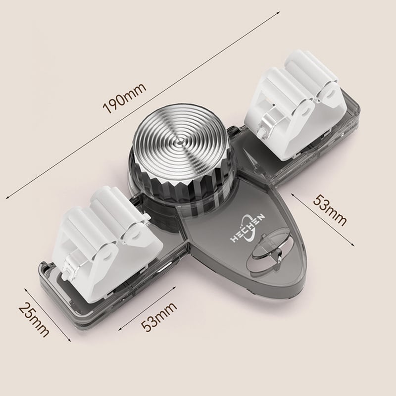 Efficient Storage Solutions Heavy-Duty Mop And Broom Organizer With Strong Suction Cups