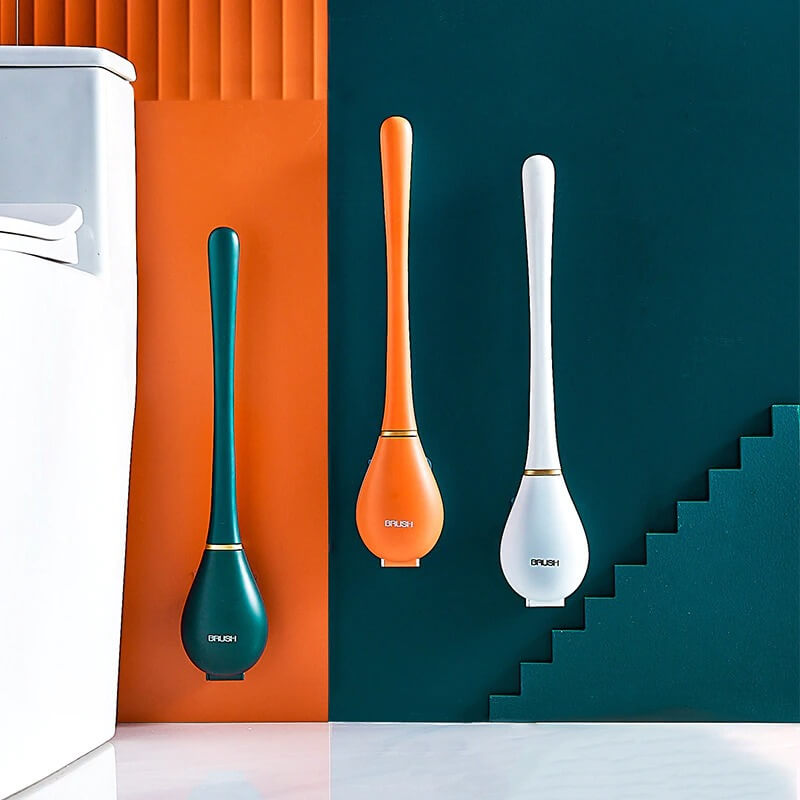Efficient Wall Mounted Brush With Flexible Head And Quick-Dry Holder