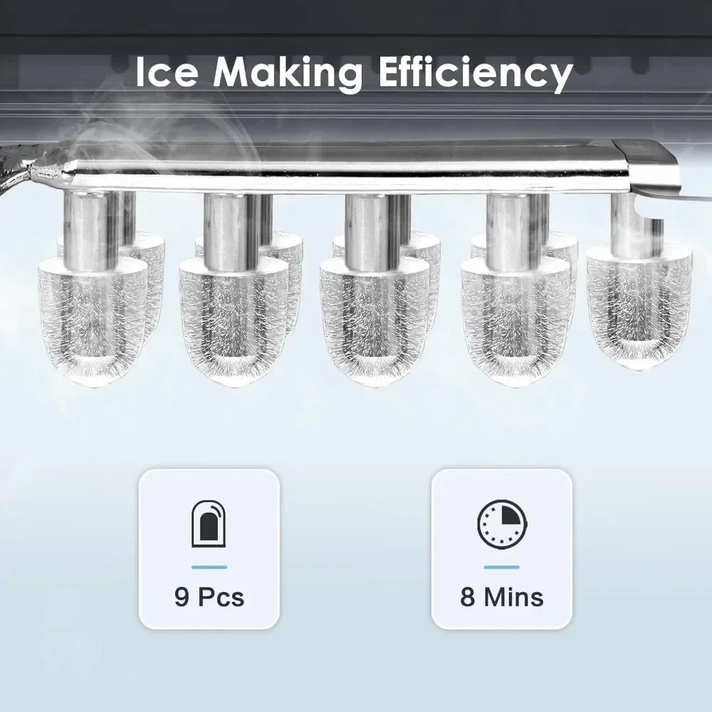Effortless Ice Maker: Portable Countertop Nugget Ice Machine With Self-Cleaning