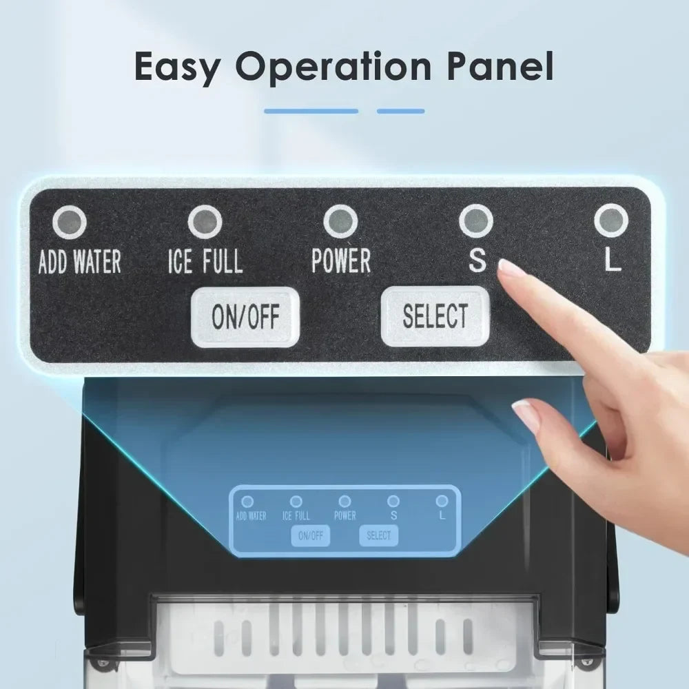 Effortless Ice Maker: Portable Countertop Nugget Ice Machine With Self-Cleaning