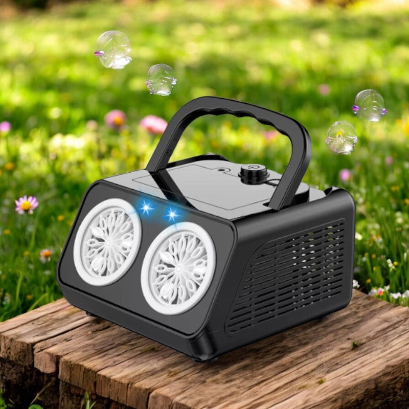 Electric Bubble Machine Delivers 20,000 Bubbles Each Minute With Dual Fans