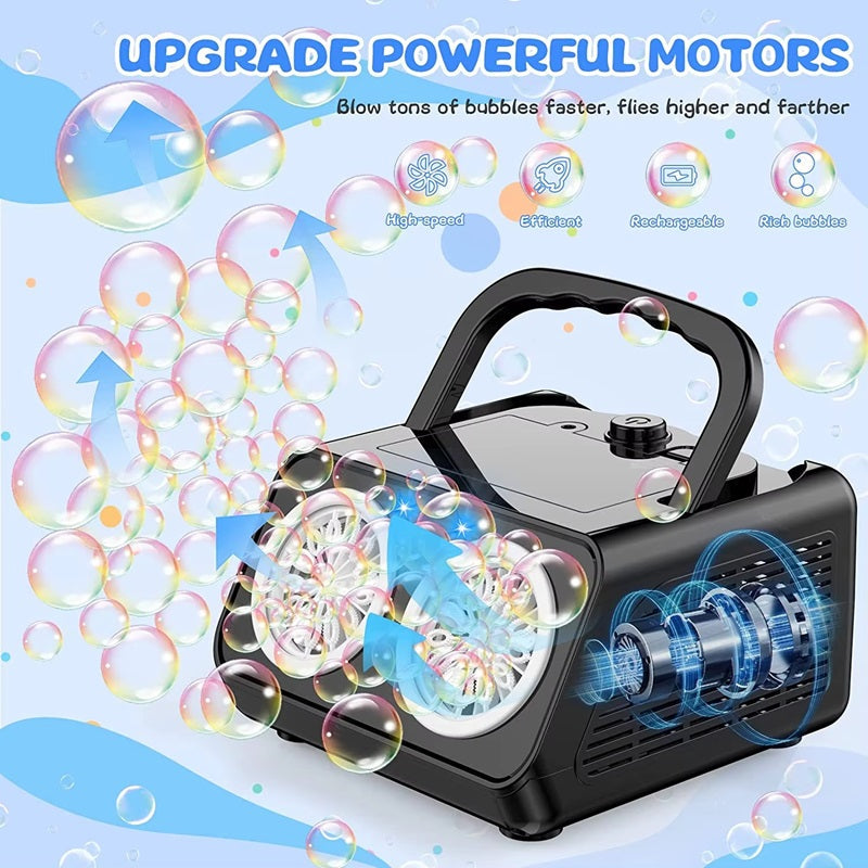 Electric Bubble Machine Delivers 20,000 Bubbles Each Minute With Dual Fans