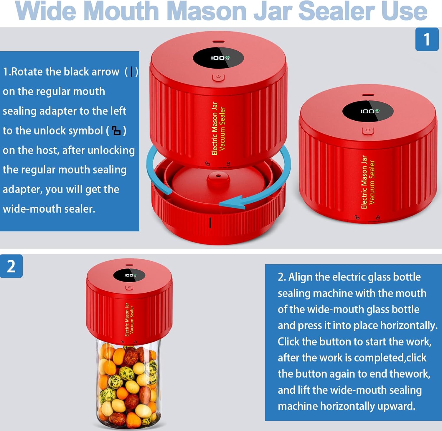 Electric Mason Jar Sealer For Easy Food Preservation