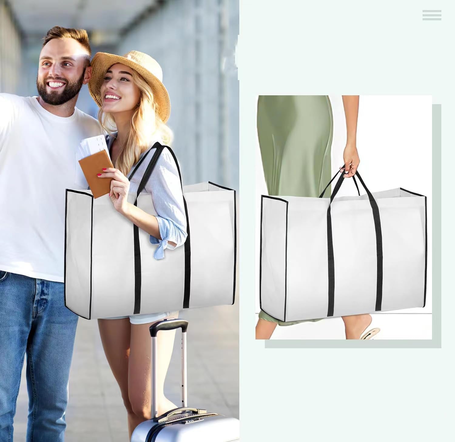 Wedding Dress Garment Bag With Extra Large Storage And Zipped Pockets
