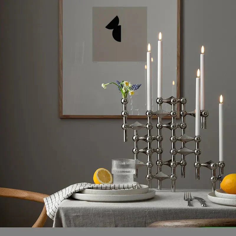 Modern Metal Candle Holder Centerpiece For Home Decor
