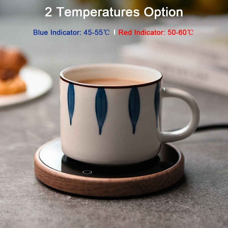 Elegant Ceramic Mug Warmer Electric Coffee With Temperature Control And Auto Shut Off