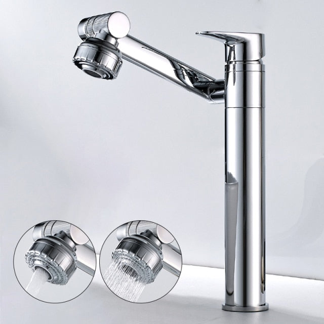 Elegant Collection Brass Kitchen Faucet With 360-Degree Rotation And Dual Spray