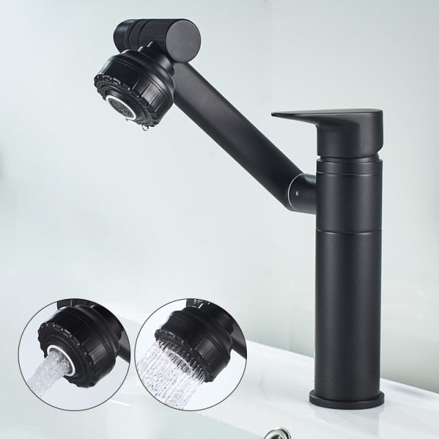 Elegant Collection Brass Kitchen Faucet With 360-Degree Rotation And Dual Spray