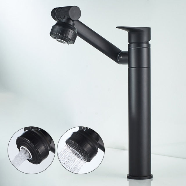 Elegant Collection Brass Kitchen Faucet With 360-Degree Rotation And Dual Spray