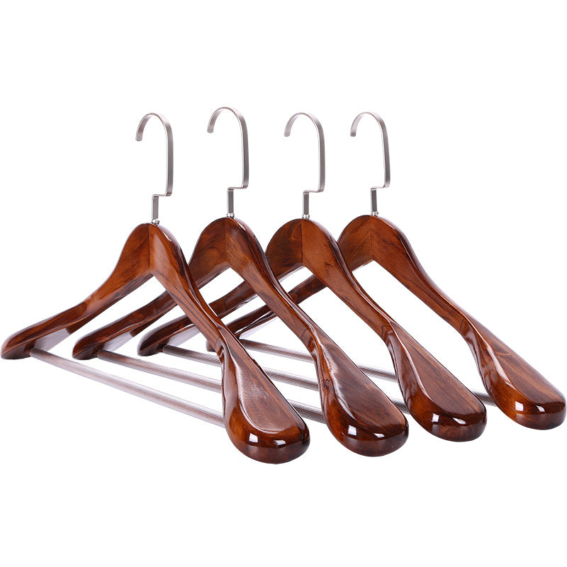 Elegant Collection Wooden Hangers With Curved Design For Garment Shape Preservation