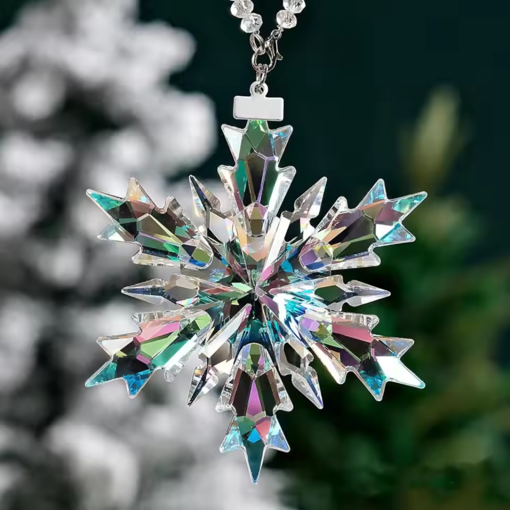 K9 Crystal Ornament Snowflake For Christmas Tree Decor