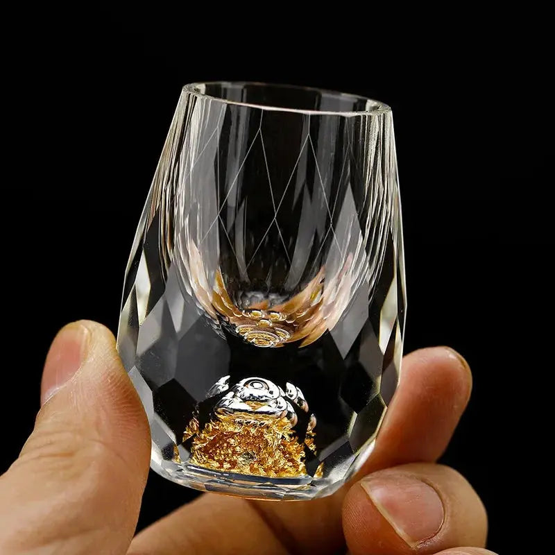 Timeless Cut Crystal Glasses Six Piece Shot Set for Celebrations