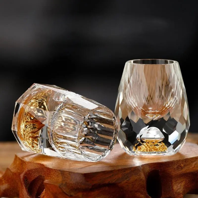Timeless Cut Crystal Glasses Six Piece Shot Set for Celebrations