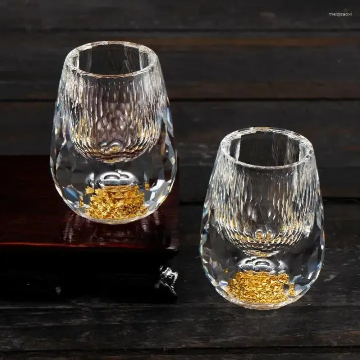 Timeless Cut Crystal Glasses Six Piece Shot Set for Celebrations