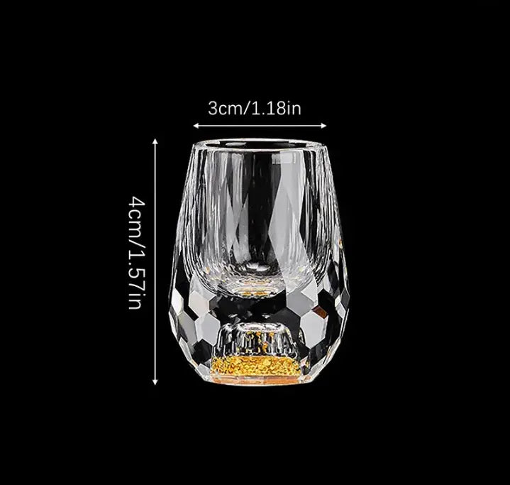 Timeless Cut Crystal Glasses Six Piece Shot Set for Celebrations