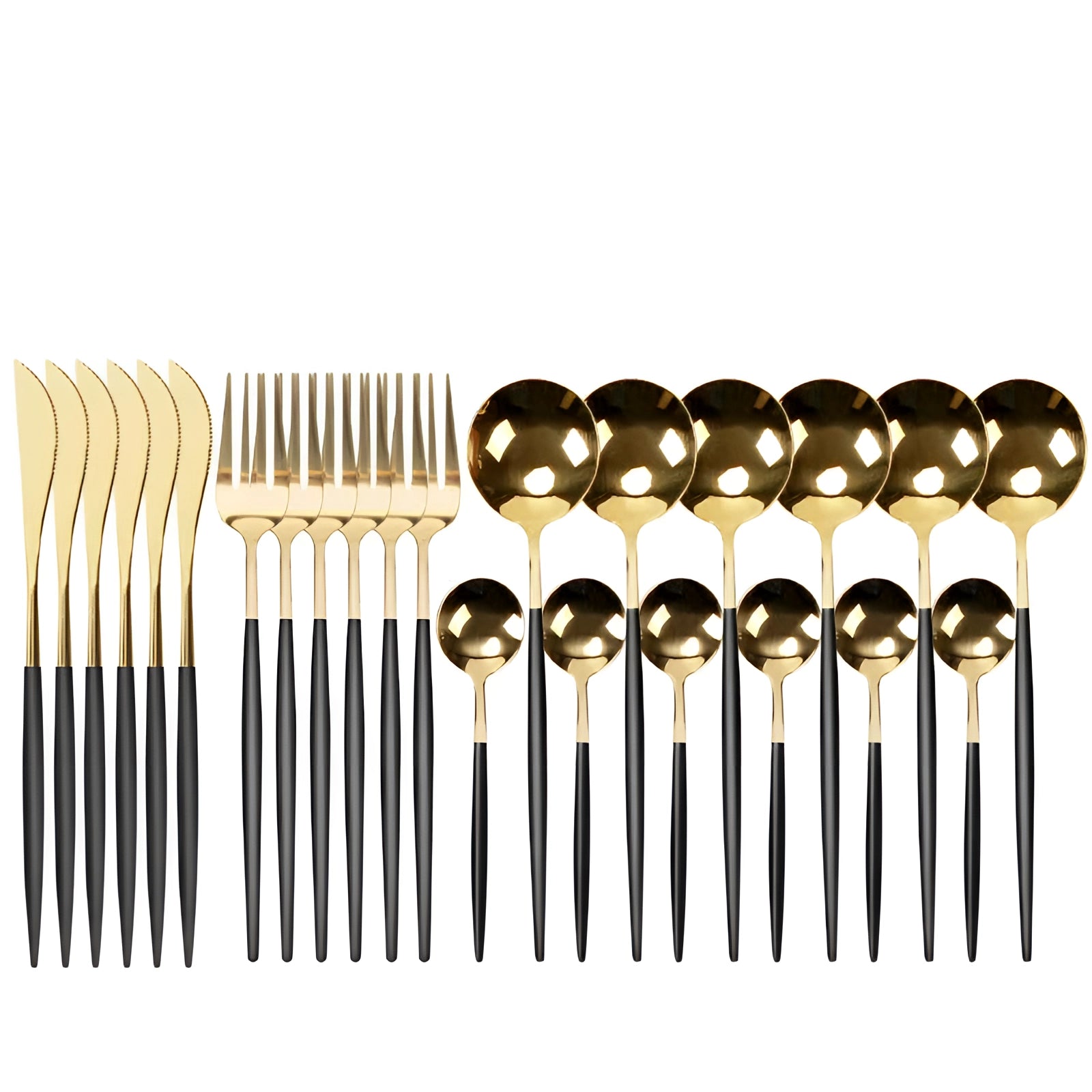 Matte Black Flatware Set With Portable Case For Outdoor Dining