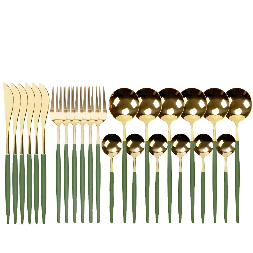 Matte Black Flatware Set With Portable Case For Outdoor Dining