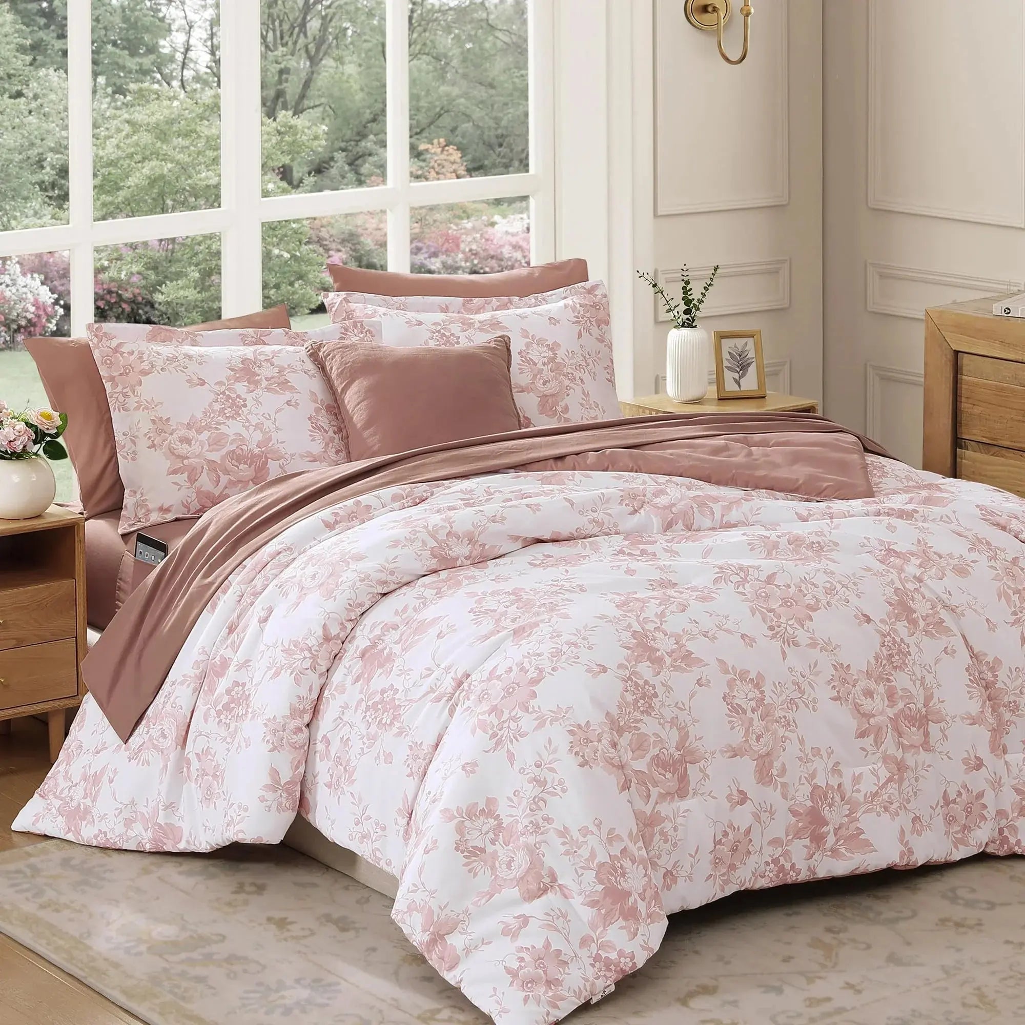 Floral Duvet Covering With Soft Microfiber And Hidden Zipper For Cozy Bedroom Style
