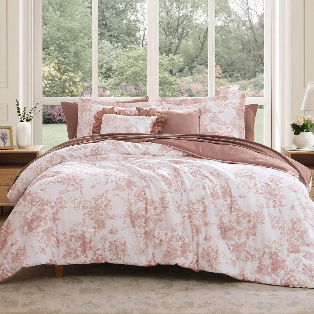 Floral Duvet Covering With Soft Microfiber And Hidden Zipper For Cozy Bedroom Style