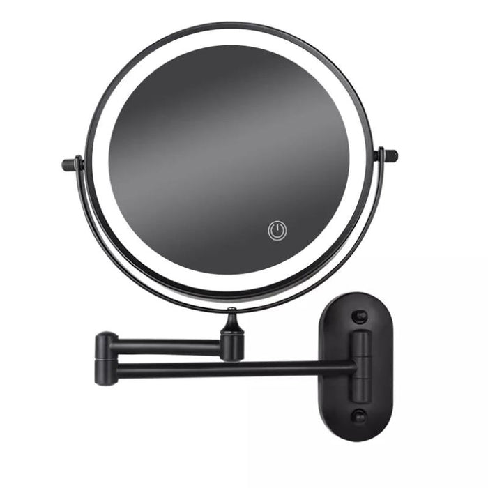Sleek Magnifying Mirror With LED Lighting For Flawless Makeup